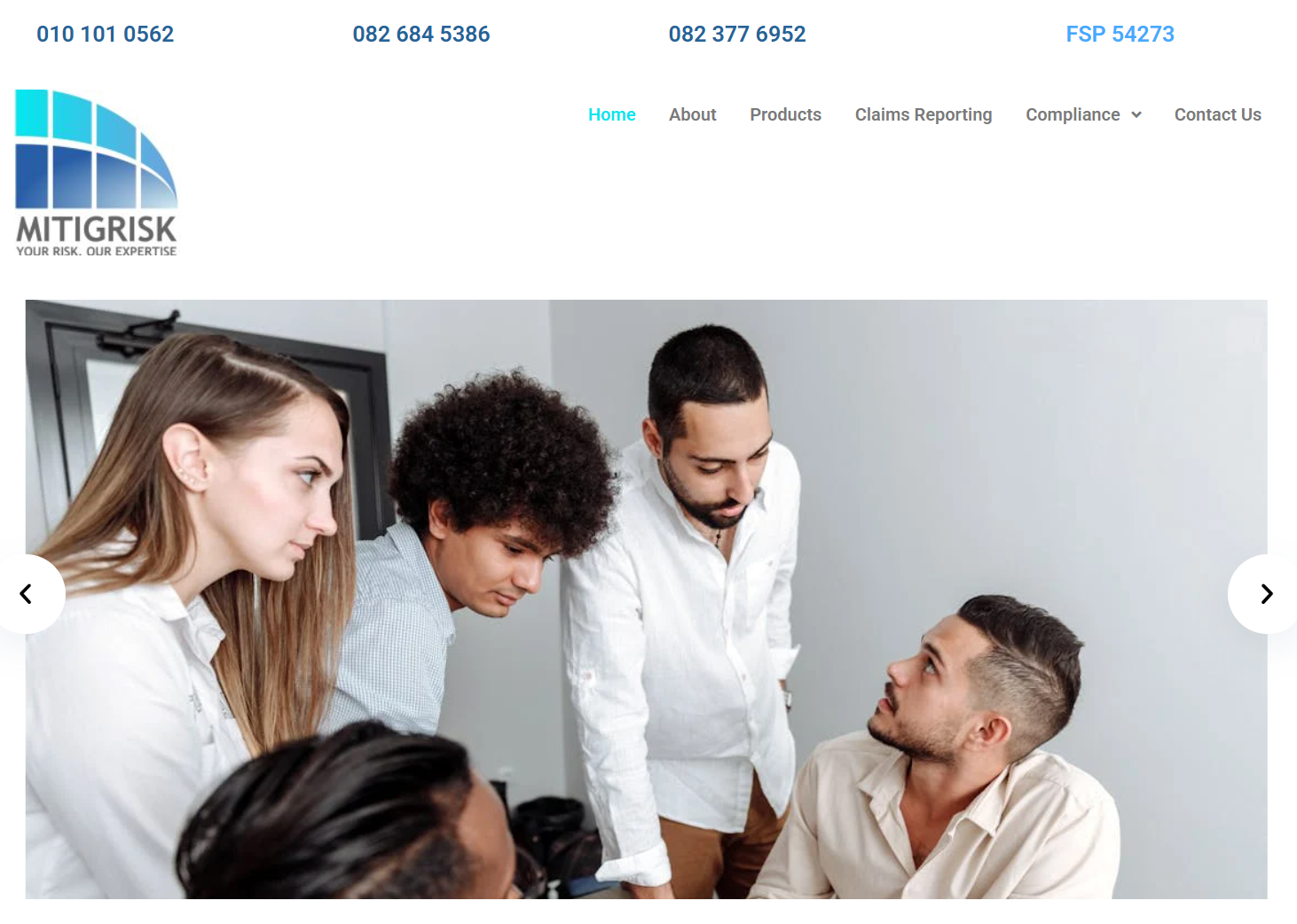 Mitigrisk website screenshot
