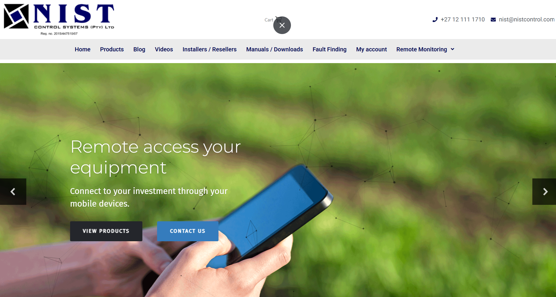NIST Control Systems website screenshot